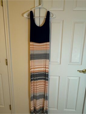 market & spruce alisha knit maxi dress MARKET & SPRUCE ALISHA KNIT STRAPPY BACK MAXI NAVY DRESS